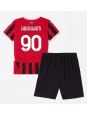 AC Milan Tammy Abraham #90 Domácí dres pro děti 2024-25 Krátký Rukáv (+ trenýrky)